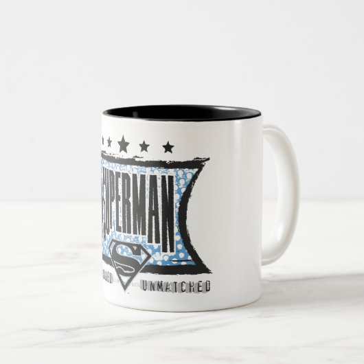Superman ohne Konkurrenz, unvergleichlich Zweifarbige Tasse (VorderseiteRechts)