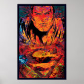 Superman Orange Grunge Poster (Vorne)