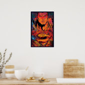 Superman Orange Grunge Poster (Küche)