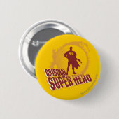 Superman Original Super Hero Button (Vorne & Hinten)