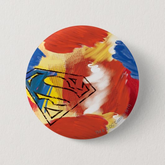 Superman Painted Logo Button (Vorderseite)