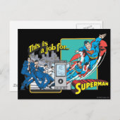 Superman Phonebooth Postkarte (Vorne/Hinten)