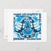 Superman Phrase Collage Postkarte (Vorne/Hinten)
