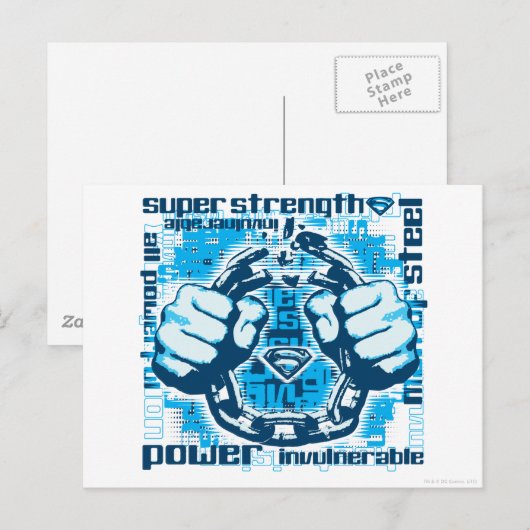 Superman Phrase Collage Postkarte (Vorne/Hinten)