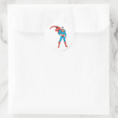 Superman Posing 2 Runder Aufkleber (Tasche)