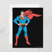 Superman Posing Postkarte (Vorne/Hinten)