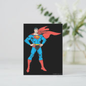 Superman Posing Postkarte (Stehend Vorderseite)