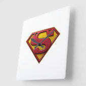 Superman Quadratische Wanduhr (Winkel)