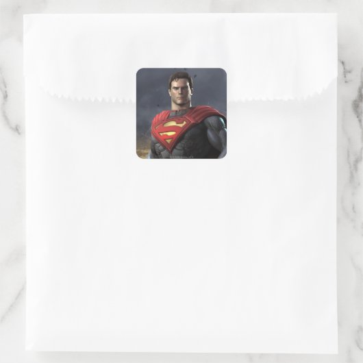 Superman Quadratischer Aufkleber (Tasche)