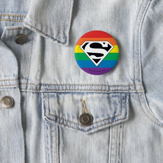 Superman Rainbow-Logo Button (Beispiel)
