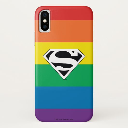 Superman Rainbow-Logo Case-Mate iPhone Hülle (Rückseite)