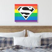 Superman Rainbow Logo Leinwanddruck (Insitu (Schlafzimmer))