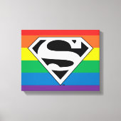 Superman Rainbow Logo Leinwanddruck (Vorderseite)