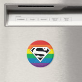 Superman Rainbow Logo Magnet (In Situ (Geschirrspüler))