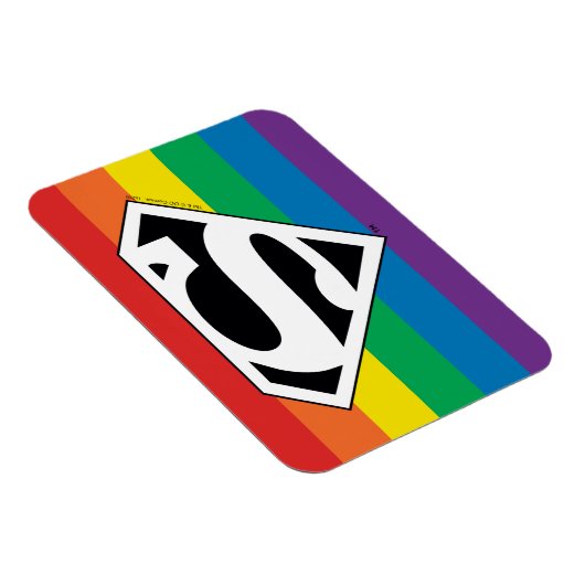 Superman Rainbow-Logo Magnet (Rechte Seite)