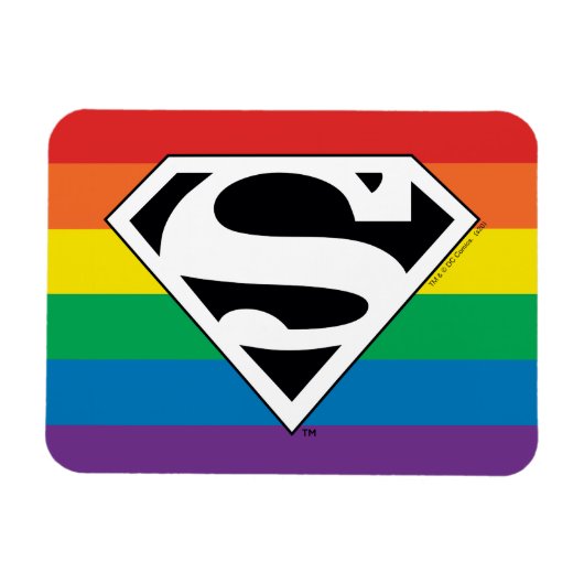Superman Rainbow-Logo Magnet (Horizontal)
