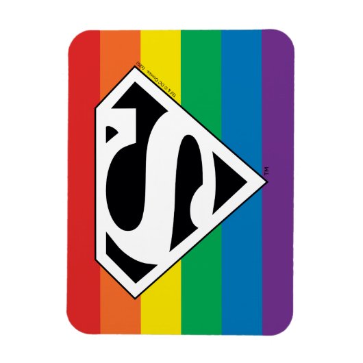 Superman Rainbow-Logo Magnet (Vertikal)