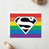 Superman Rainbow Logo Mitteilungskarte (Vorderseite/Rückseite Beispiel)