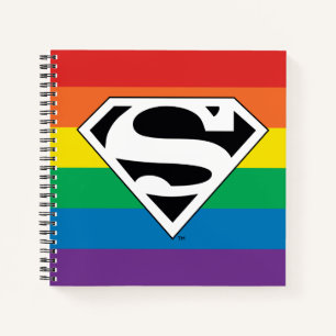 Superman Rainbow-Logo Notizblock