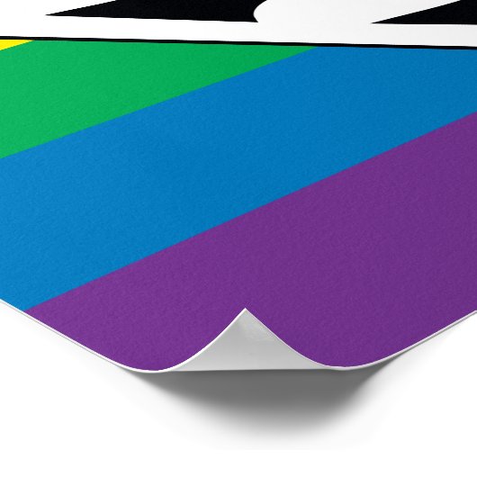 Superman Rainbow Logo Poster (Ecke)