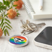Superman Rainbow-Logo Schlüsselanhänger (Seite)