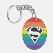 Superman Rainbow-Logo Schlüsselanhänger (Vorderseite links)