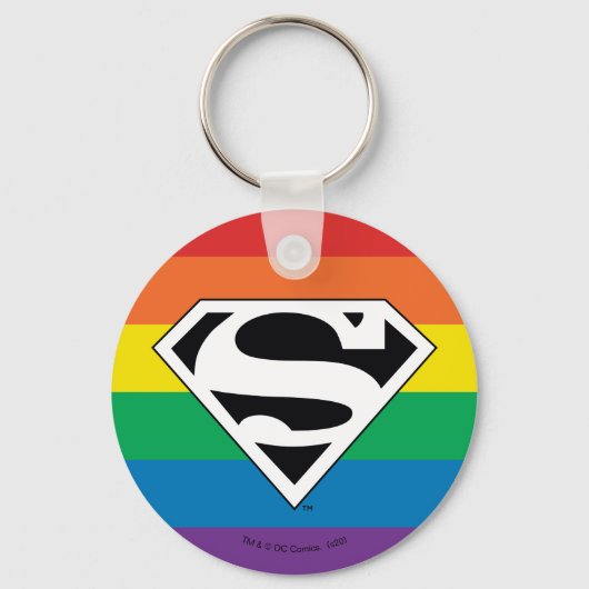 Superman Rainbow Logo Schlüsselanhänger (Vorderseite)