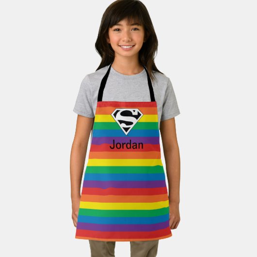 Superman Rainbow-Logo Schürze (Insitu)