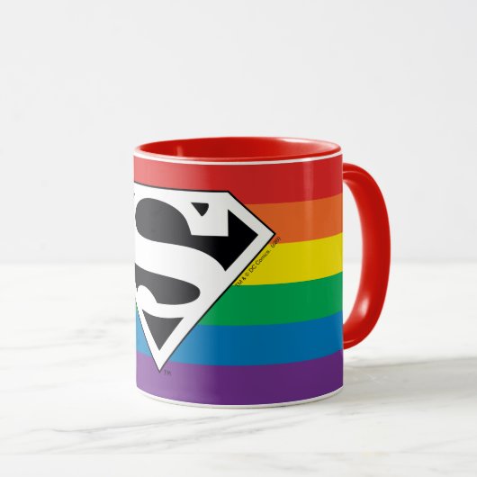 Superman Rainbow-Logo Tasse (VorderseiteRechts)