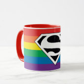 Superman Rainbow-Logo Tasse (Vorderseite Links)