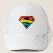 Superman Rainbow Logo Truckerkappe (Vorderseite)