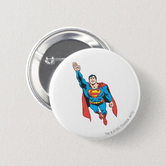 Superman rechts Arm erhöht Button (Vorne & Hinten)