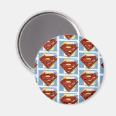 Superman Red and Blue Pattern Magnet (Vorderseite/Rückseite)