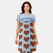 Superman Red and Blue Pattern Schürze (Getragen)