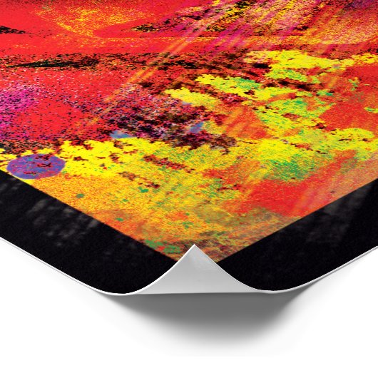 Superman Red Grunge Poster (Ecke)