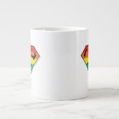Superman-Regenbogen-Logo Jumbo-Tasse (Vorderseite)