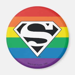 Superman Regenbogen-Logo Magnet