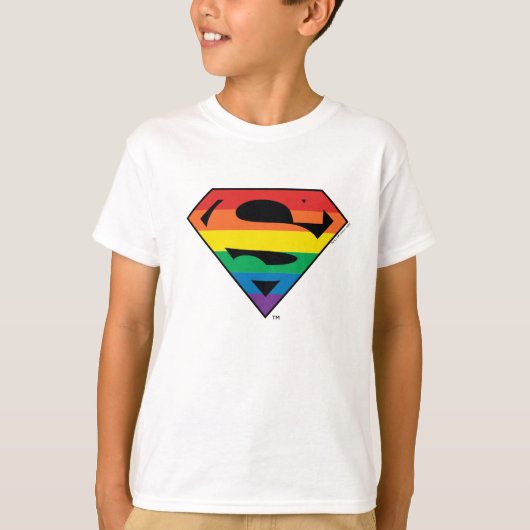 Superman-Regenbogen-Logo T-Shirt (Vorderseite)