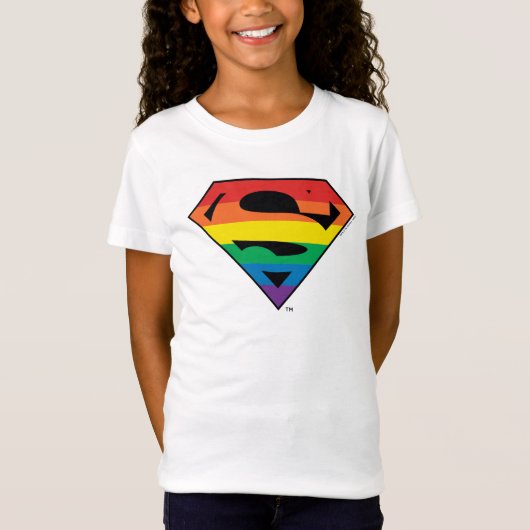 Superman-Regenbogen-Logo T-Shirt (Vorderseite)
