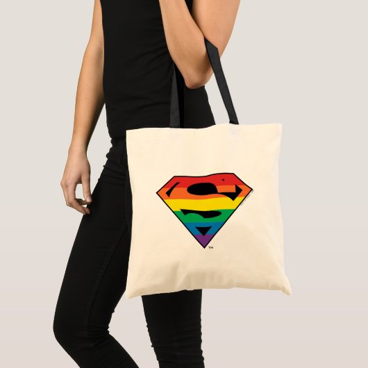 Superman-Regenbogen-Logo Tragetasche (Vorderseite (Produkt))