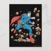 Superman rennt in Trümmern Postkarte (Vorderseite)