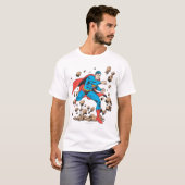 Superman rennt in Trümmern T-Shirt (Vorne ganz)