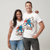 Superman rennt in Trümmern T-Shirt (Unisex)