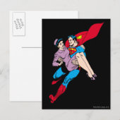 Superman rettet Louis Postkarte (Vorne/Hinten)