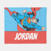 Superman Right Fist Raise Fleecedecke (Vorderseite (Horizontal))