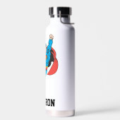 Superman Right Fist Raise | Name hinzufügen Trinkflasche (Links)