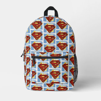 Superman Rot und Blau Muster Bedruckter Rucksack