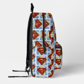 Superman Rot und Blau Muster Bedruckter Rucksack (Links)