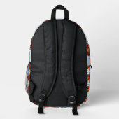 Superman Rot und Blau Muster Bedruckter Rucksack (Rückseite)