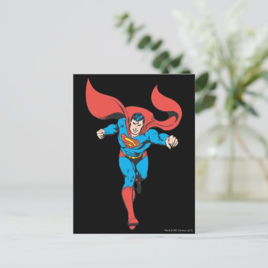 Superman Runs Forward 2 Postkarte (Stehend Vorderseite)